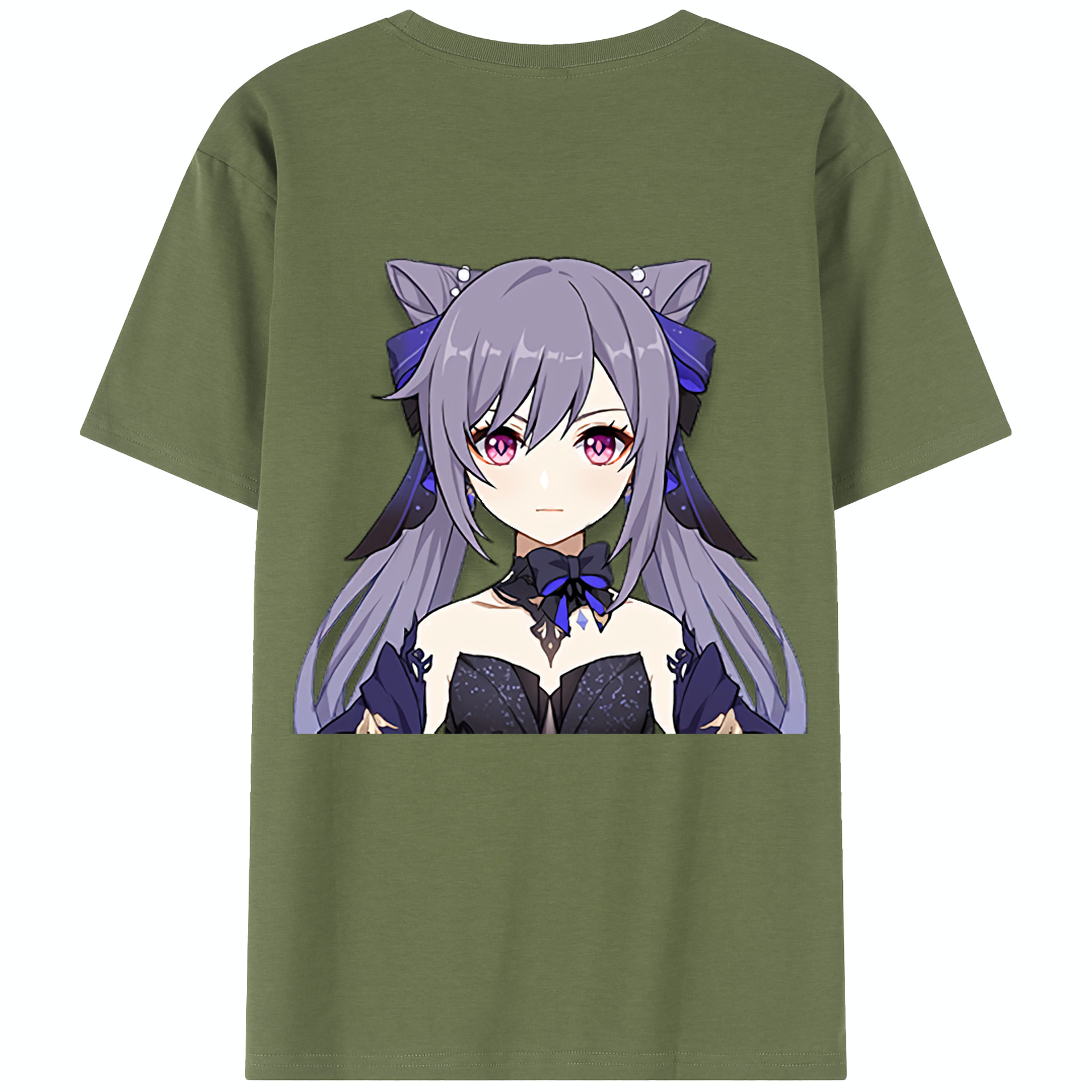 げんし神 刻晴 こくせい genshin Kokusei 綿100％半袖Tシャツ（背面プリント）